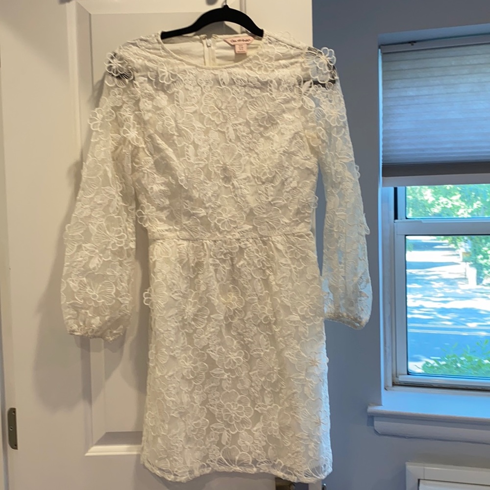 Miss Selfridge floral white dress size 4